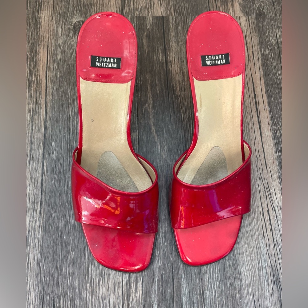 Vintage Stuart Weitzman Red Kitten Heels